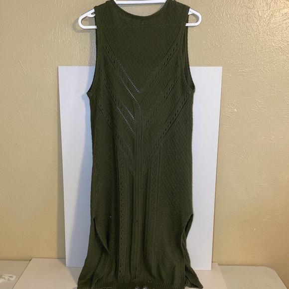 It’s Our Time Women Vest Cardigan Boho Sleeveless Large Green - Picture 2 of 8